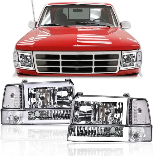 Vista 2 de Conjunto de faros LED PIT66 para Ford F150 Bronco 1992-1996