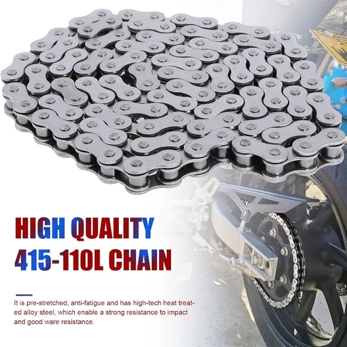 Vista 5 de Cadena 415-110L 49cc 50cc 60cc 66cc 80cc 2-Stroke Motores Motor Motorizado Bicicleta 415 110L