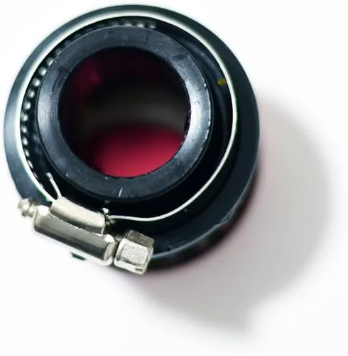 Vista 7 de Meriton Abrazadera de goma universal para coche de 25 mm 1" con filtro de aire de entrada con abrazadera ajustable (Rojo)
