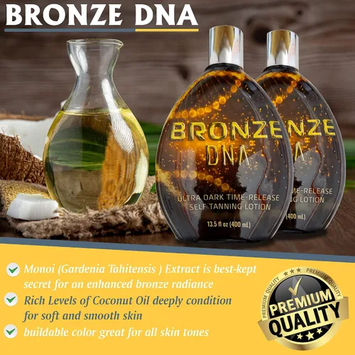 Vista 5 de Loción autobronceadora natural sin sol – Bronceador sin sol para mujeres y hombres – El autobronceado gradual para bronceados ligeros, medios