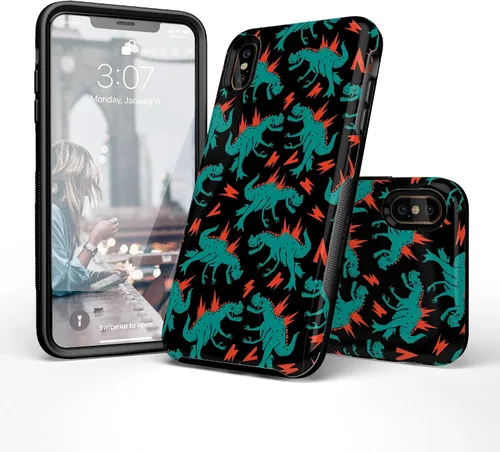 Vista 98 de Casely Funda para iPhone Xs Max Funda con estampado de festival (solo buenas vibraciones)