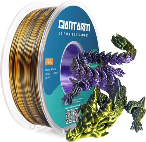 Vista 32 de GIANTARM Filamento de ácido poliláctico (PLA), filamento beige para impresora 3D, carrete de 2.2 libras, precisión de dimensión de 0.069 in +