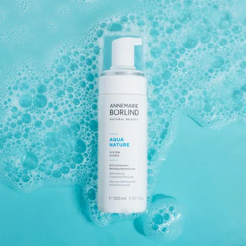 Vista 7 de ANNEMARIE BÖRLIND - AQUANATURE Mousse Limpiadora Refrescante - Aloe y Ácido Hialurónico Lavado Facial Natural Vegano - Elimina Impurezas
