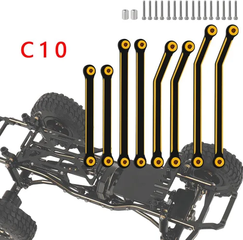 Vista 5 de Juego de varillas de chasis de latón pesado para 1/24 RC Crawler SCX24 AXI00001 C10 AXI00002 Jeep JLU AXI00006 Ford Bronco piezas de actualización