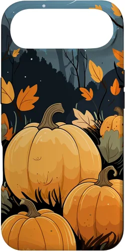 Vista 27 de Pumpkin Fall & Autumn Leaves, Fall Color Theme, Pumpkins Case for iPhone 16