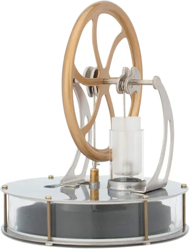 Vista 5 de DjuiinoStar - Motor Stirling de baja temperatura más clásico, temporizador de café único, mejor opción de regalo, juguete educativo, modelo de motor