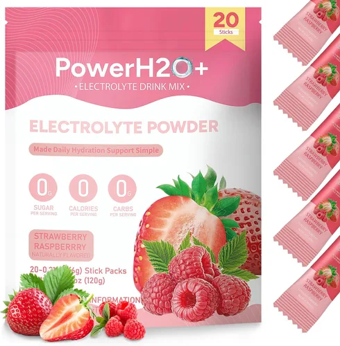 Vista 11 de 20 paquetes de electrolitos en polvo sin azúcar, 5 sabores líquidos diarios IV paquetes de hidratación, mezcla de bebidas con electrolitos, paquete