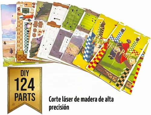 Vista 5 de Revell Harry Potter Quidditch Field 3D Book Nook - Kit de rompecabezas