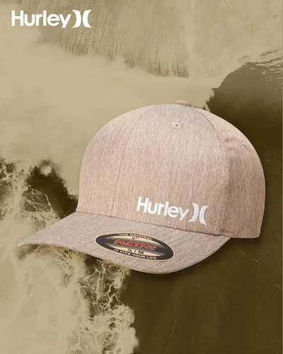 Vista 7 de Hurley Gorra de béisbol para hombre Flexfit Curve Bill Fitted Trucker Hat para hombre (S-XL)