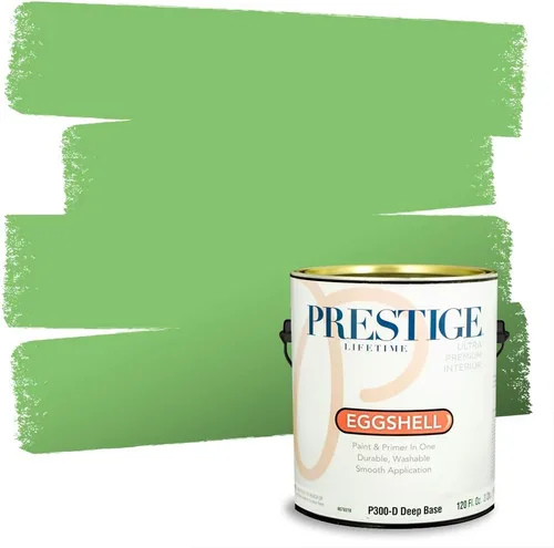 Vista 210 de PRESTIGE Pintura exterior e imprimación en uno, aloe, plano, 1 galón