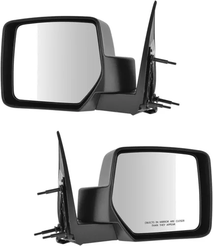 Vista 201 de TRQ Conjunto de 2 piezas de espejo lateral para conductor y pasajero, ajuste eléctrico, sin calefacción, sin memoria, color negro, compatible