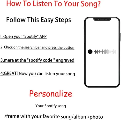 Vista 9 de Soporte de acrílico personalizado de Spotify Music Custom Lovers Women Photo Prints Canción Cantante Nombre Fecha Álbum Cubierta Placa Regalo