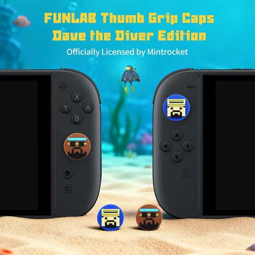 Vista 2 de Switch 2 Thumb Grips Caps Cute, Button Caps for Switch2/Pro Controller, FUNLAB Switch Joysticks Cap Silicone Analog Stick Cover, 4PCS Switch2 Button