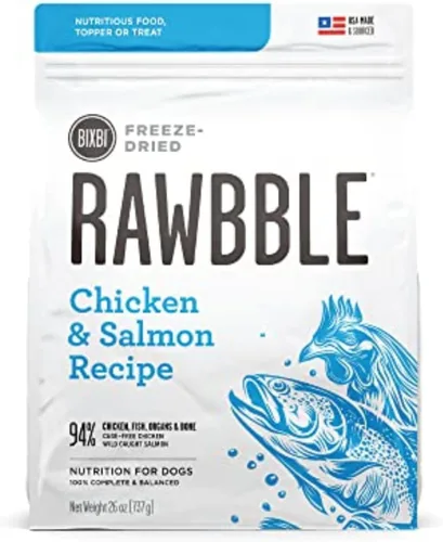 Vista 13 de BIXBI Rawbble - Alimento liofilizado para perros, receta de res, 4.5 onzas, 98% de carne y órganos, sin rellenos, comida cruda para perros apta