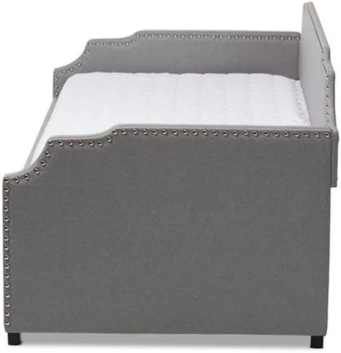 Vista 7 de BOWERY HILL Sofá cama doble tapizado moderno y contemporáneo con cama nido en gris