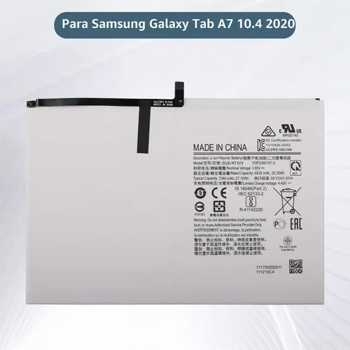 Vista 2 de Batería de repuesto SCUD-WT-N19 compatible con Samsung Galaxy Tab A7 10.4 2020 SM-T500 T505 con kit de herramientas de reparación