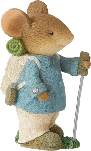 Vista 2 de Enesco Tails with Heart Happy Camper Backpacker Mouse - Figura en miniatura, 2.09 pulgadas, multicolor
