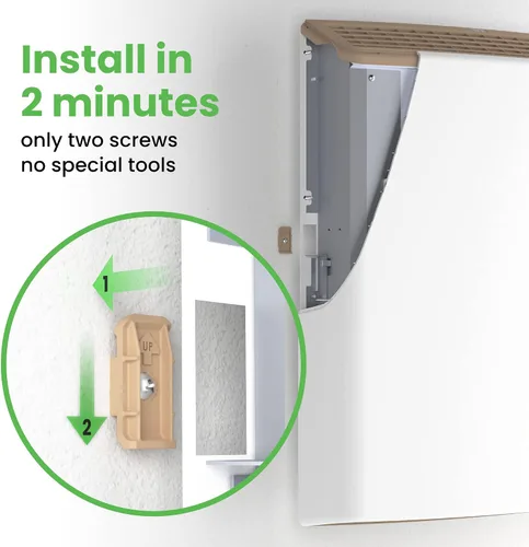 Vista 2 de Envi Calentadores de pared de panel eléctrico enchufables para uso en interiores, calefacción 24/7 de eficiencia energética con protección de sensor