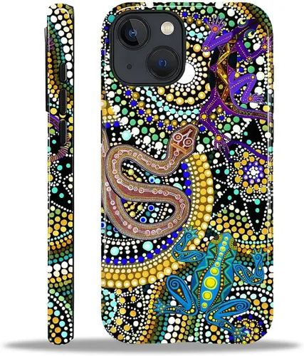 Vista 146 de Funda para iPhone 11, resistente híbrida 2 en 1, protección completa contra golpes con acabado brillante, diseño de collage de tela a cuadros