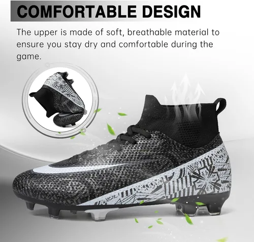 Vista 2 de RDYLBU Soccer Cleats Mens Women Soccer Shoes Youth Football Cleats for Big Boy AG TF