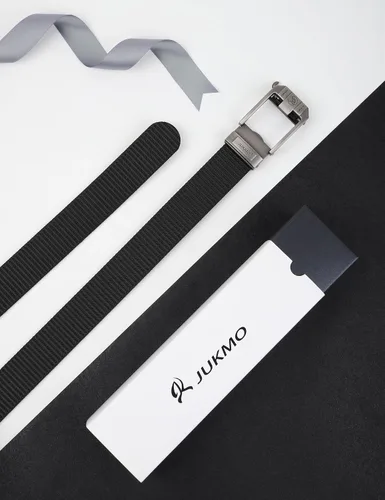 Vista 9 de JUKMO Cinturón de trinquete para hombre, cinturón táctico de nailon con hebilla deslizante automática, ribete ajustable para adaptarse