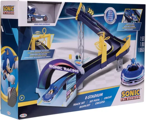 Vista 8 de Sonic The Hedgehog E-Stadium Track Set con vehículo fundido a presión 1:64
