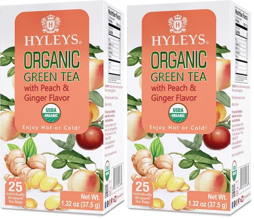 Vista 16 de Hyleys Té verde orgánico sabor a bayas de acai y arándanos - 25 bolsas de té