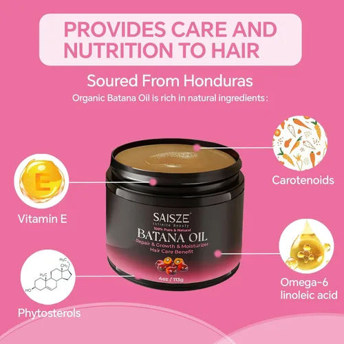 Vista 3 de Aceite de batana crudo para el crecimiento del cabello, aceite natural para el cabello fortalece el cabello 4oz