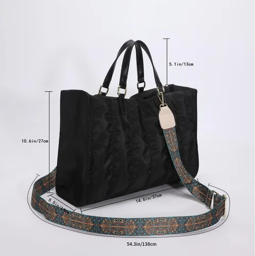 Vista 2 de GLOD JORLEE Bolsas acolchadas grandes para mujer, bolsas acolchadas de algodón de lujo para mujer, bolsa acolchada de invierno suave