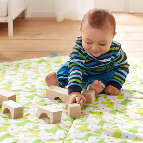 Vista 6 de HABA Juego de 26 piezas de bloques de construcción de madera: juguetes apilables de extremos abiertos, bloques para niños pequeños y juguetes