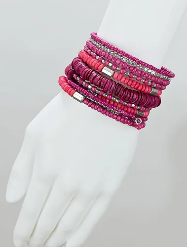 Vista 6 de SPUNKYsoul Pulsera bohemia hecha a mano con resorte en espiral para mujer, Metal