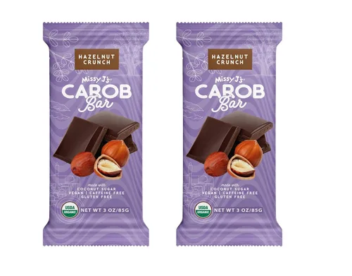 Vista 9 de Missy J's Barras orgánicas de coco y almendra, paquete de 2, algarroba hecha con azúcar de coco, veganas y sin gluten, sustituto saludable sin