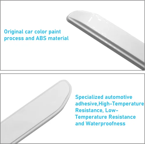 Vista 4 de Compatible con Tesla Model 3 Protectores de Bordes de Puerta, 4 Piezas Tiras Anticolisión Blancas para Puertas de Automóvil para Model 3 2017 2018