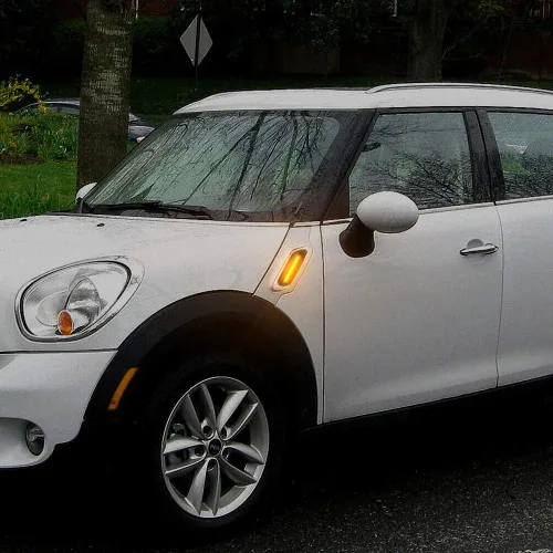 Vista 4 de Gempro Luces LED para guardabarros laterales delanteros, montaje de lente ahumada, lámpara de señal de giro de repuesto para Mini Cooper R60 R61