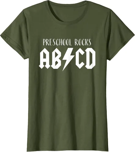 Vista 32 de Preschool Rocks Teacher Back to School ABCD Rock First Day T-Shirt Asphalt Grey
