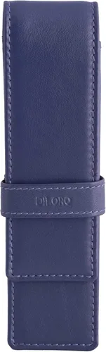 Vista 16 de DiLoro Estuche doble de cuero para lápices para dos bolígrafos y lápices (negro)