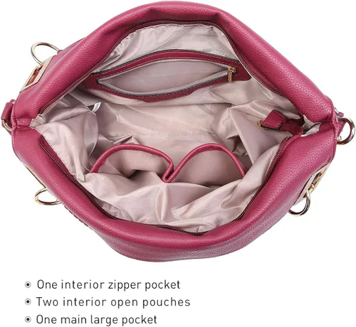Vista 4 de Dasein Purses for Women Vegan Leather Handbags Rhinestones Hobo Bags Tote Purse Shoulder Bag Ladies Handbag
