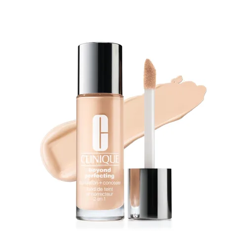Vista 22 de Clinique Beyond Perfecting Lightweight Liquid Foundation + Concealer For Dry Combination to Oily Skin Types Full Coverage + Natural Matte Finish