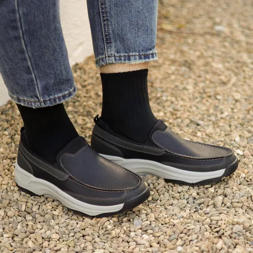 Vista 2 de Cestfini Zapatillas ortopédicas sin cordones para caminar para hombre Negro