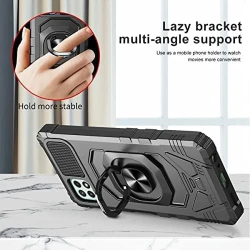Vista 6 de SOGA Funda compatible con Boost Mobile Celero 5G+ Plus 2023 con protector de pantalla de vidrio templado [grado militar] anillo de montaje