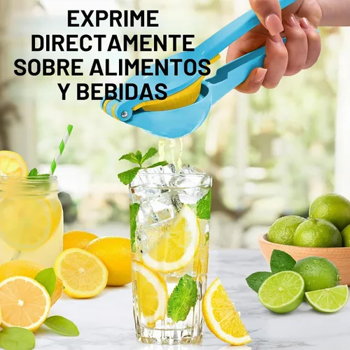 Vista 3 de Zulay Kitchen Metal 2-en-1 Limón Limón Exprimidor, Exprimidor De Mano - Azure Citrus Juicer, Lemon Press Manual, Stainless Steel, Max Extraction