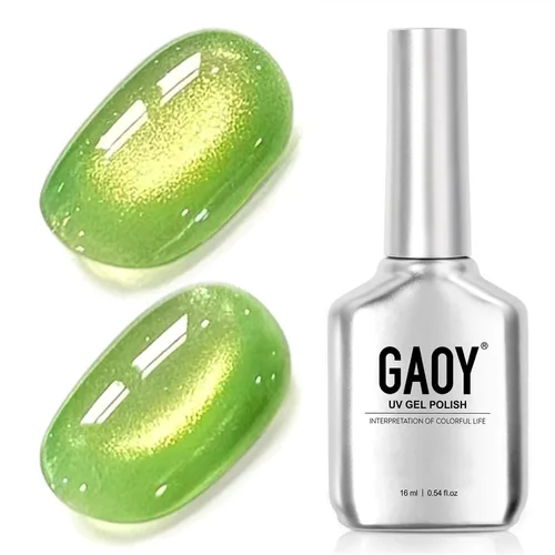 Vista 20 de GAOY Esmalte de uñas de gel Brown Cat Eye, 4629 azul ámbar, 0.5 fl oz Ámbar azul