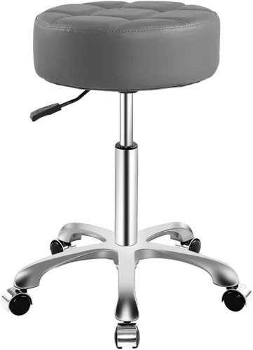 Vista 14 de Ainilaily Taburete con ruedas, cojín grueso resistente para esteticista, silla hidráulica para trabajo, médico, tatuaje, sala de oficina, (negro)