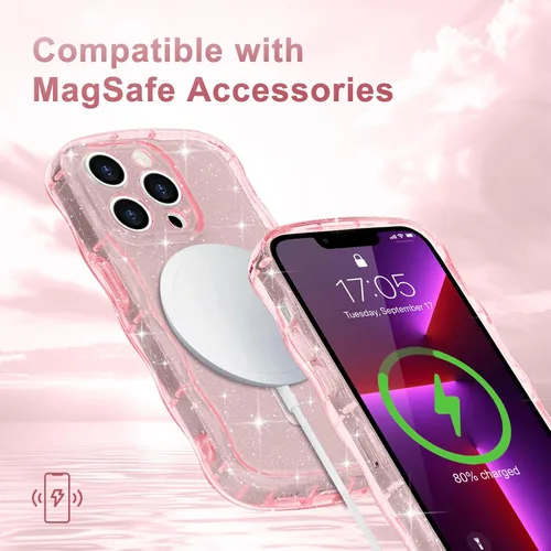 Vista 151 de Pepmune Funda magnética para iPhone 17 Pro Max, color rosa