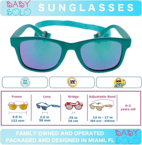 Vista 6 de Baby Solo Babyfarer - Gafas de sol para bebé hechas por optometristas de EE UU 0-36 meses