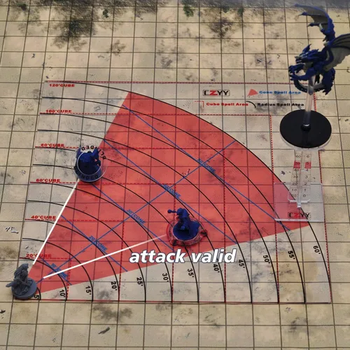 Vista 8 de CZYY Juego de plantillas de hechizos para Calabozos y Dragones, Pathfinder, D&D y RPG de mesa