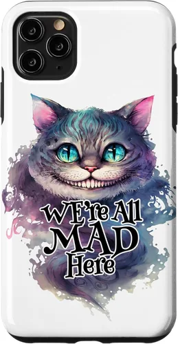 Vista 13 de Cheshire cat We're All MAD Here Alicia in Wonderland - Carcasa para iPhone 17