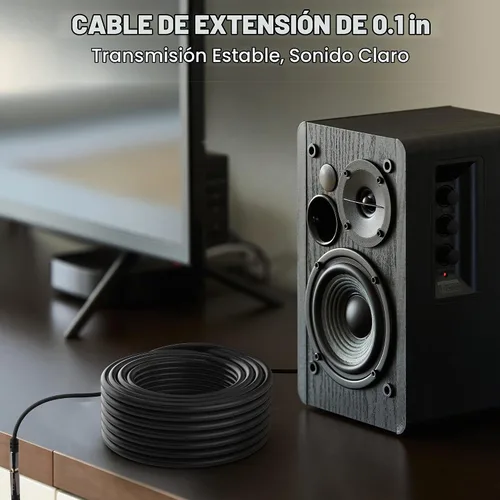 Vista 4 de Cable de extensión de 3.5 mm 1.2 m (paquete de 2), cable de audio auxiliar estéreo de macho a hembra, cable de extensión de auriculares, sonido