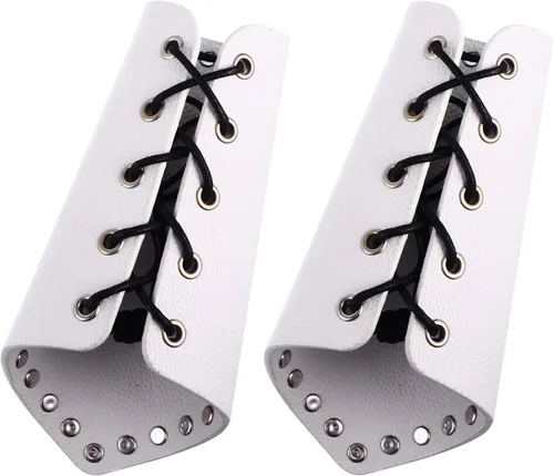 Vista 8 de BESPORTBLE Guantelete de cuero gótico pulsera medieval de cuero brazaletes de armadura estilo punk, regalos para hombres y mujeres, Navidad