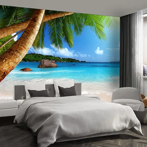 Vista 13 de Murales de pared de playa Papel tapiz despegable y adhesivo para dormitorio, sala de estar - 58"x80